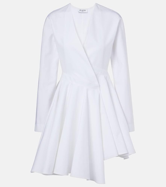 Asymmetric cotton minidress