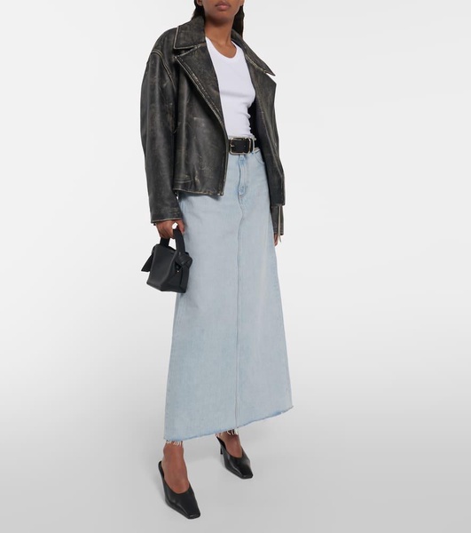 Hilla denim maxi skirt