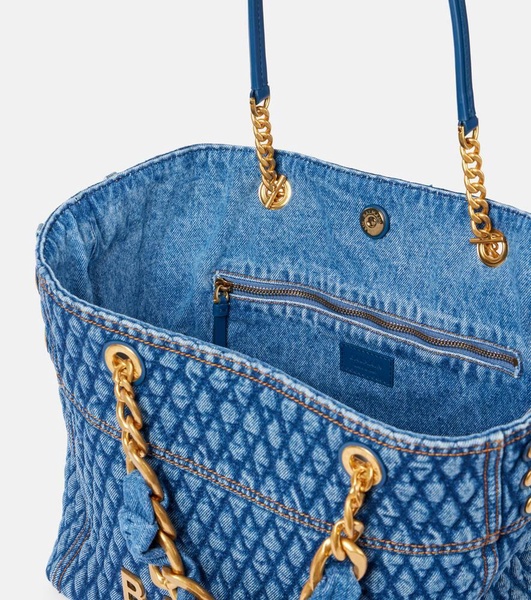 1945 quilted denim tote bag
