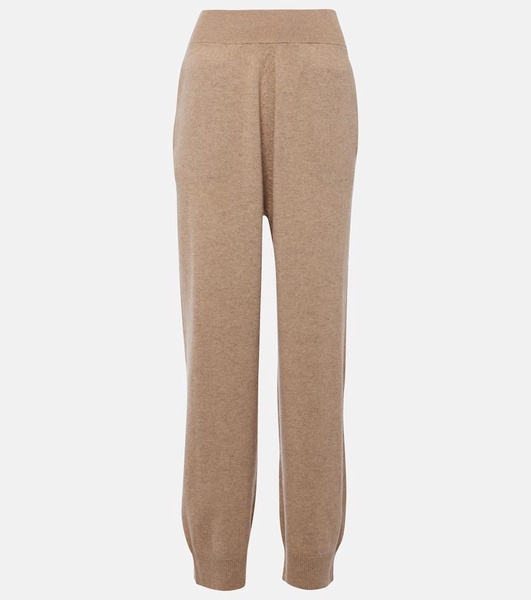 High-rise cashmere and wool sweatpants