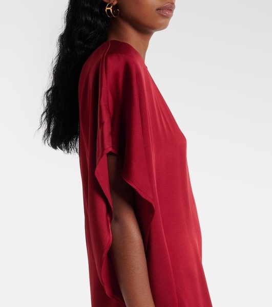 Draped jersey minidress