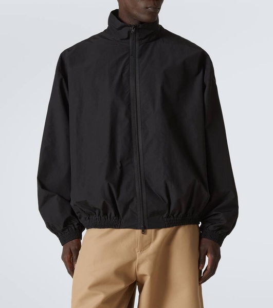 Logo technical cotton-blend jacket