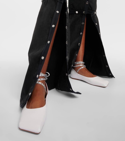 Ane embellished leather ballet flats