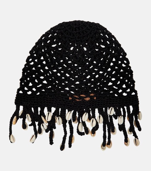 Mother Nature embellished crochet hat