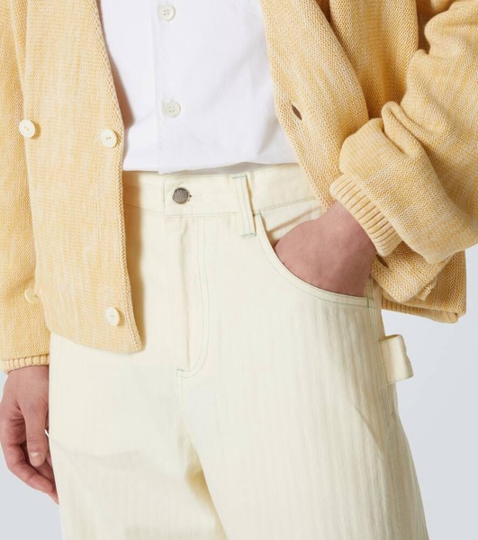 Cotton straight pants