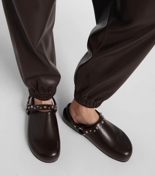 Elyse studded faux leather clogs