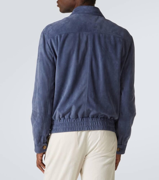 Suede bomber jacket