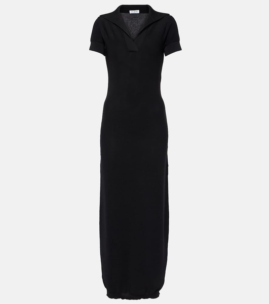 Semi-sheer polo dress