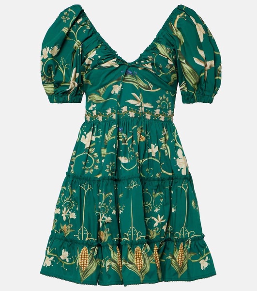 Manzanilla Esmeralda cotton minidress