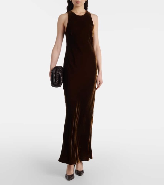 Valencia velvet maxi dress