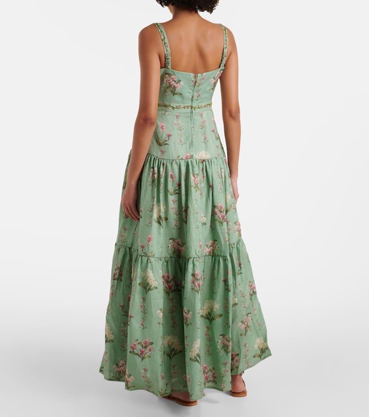Lima floral linen maxi dress