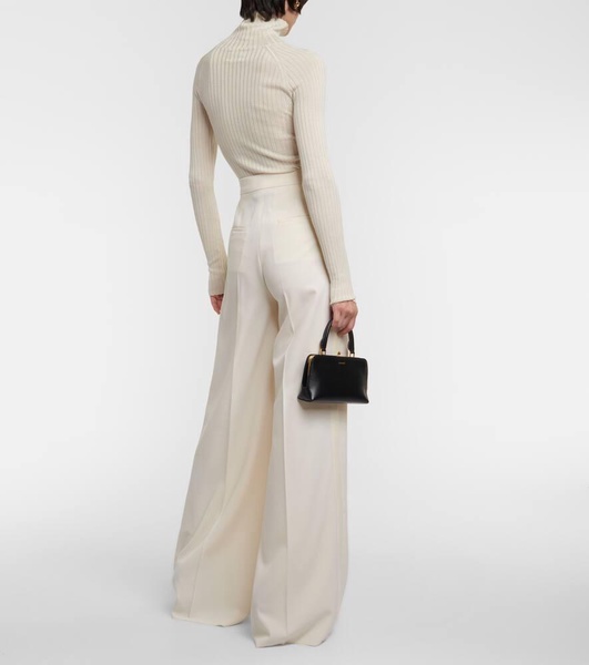 Karub high-rise wide-leg wool pants