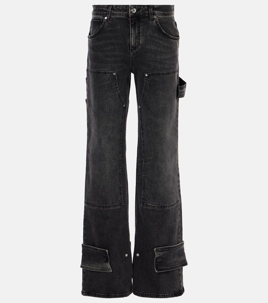 Low-rise straight jeans