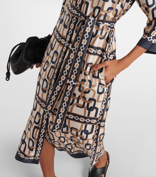 Falesia printed twill midi dress