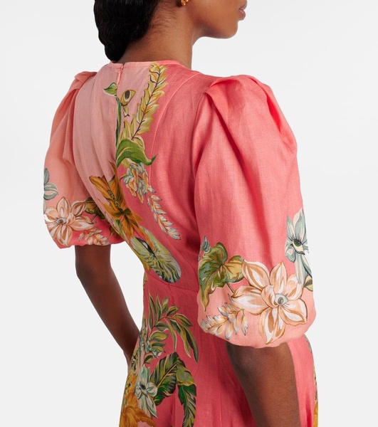 Anika floral linen maxi dress