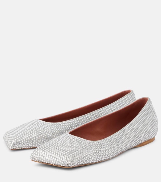 Ane embellished suede ballet flats