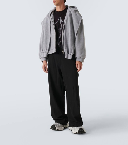Incognito deconstructed cotton jersey hoodie