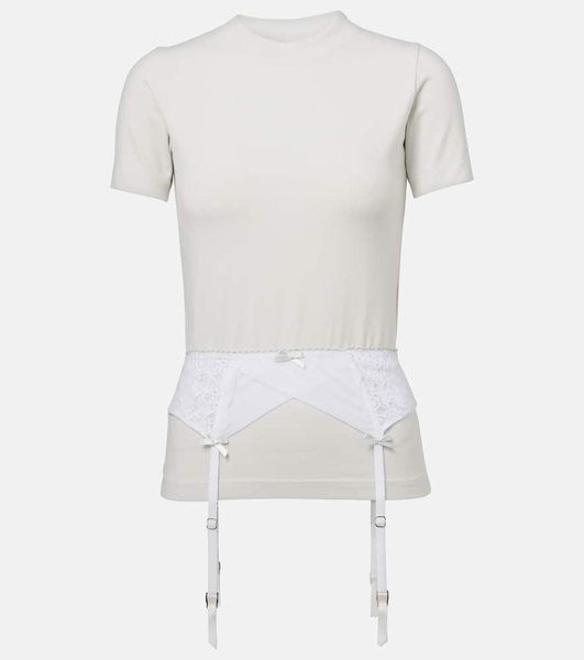 Lingerie cotton-blend jersey T-shirt