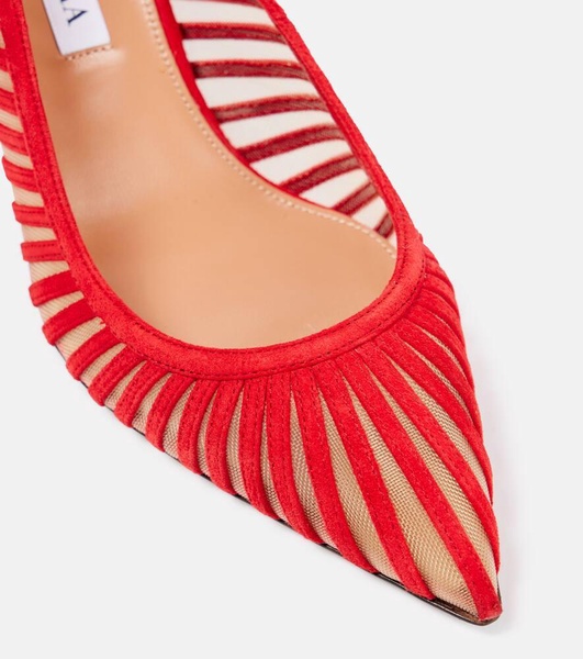 Passions 65 suede and mesh pumps