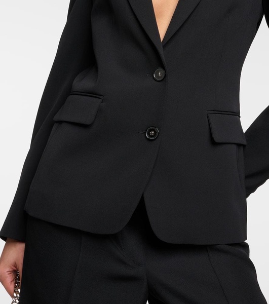 Single-breasted wool blend blazer