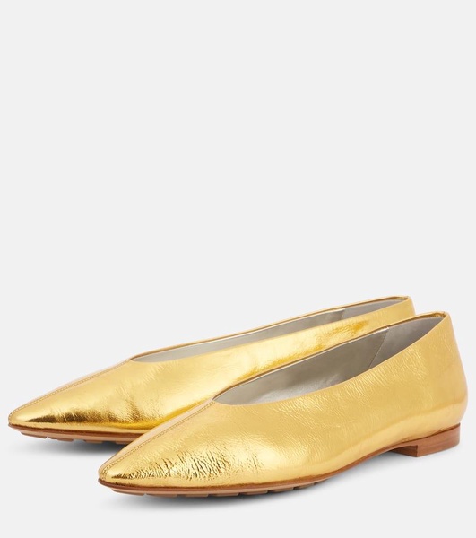Sofia metallic leather ballet flats