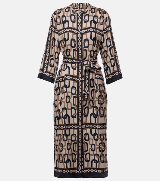Falesia printed twill midi dress