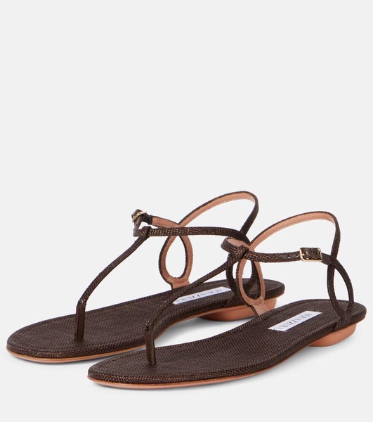 Almost Bare raffia-effect sandals