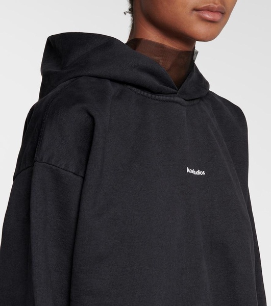 Logo cotton jersey hoodie