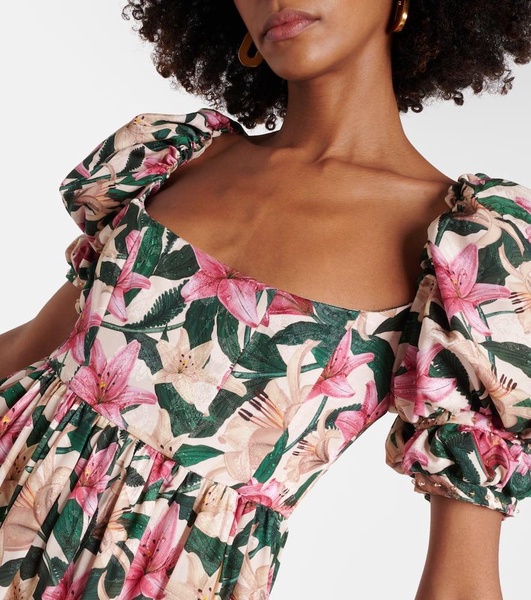 Alaria Rocio ruffled floral minidress