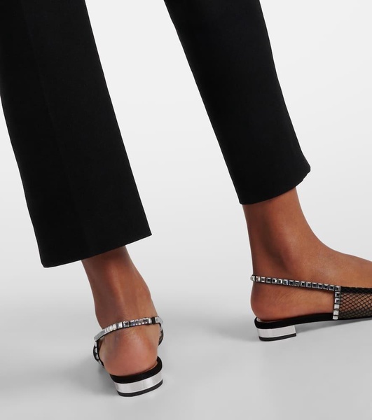 Forbidden Love mesh and suede slingback flats