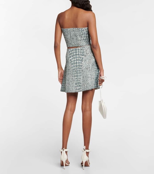 Croc-effect bandeau top