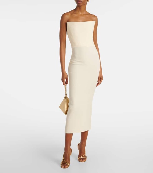 Crêpe midi dress