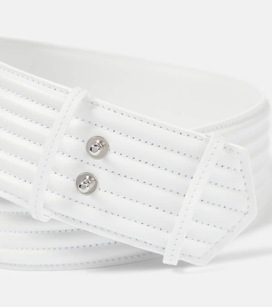 Padded leather belt