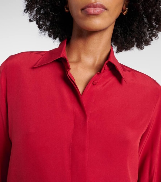 Apollo bow-detail silk crêpe blouse
