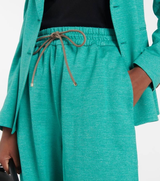 Eolie drawstring cotton and linen pants