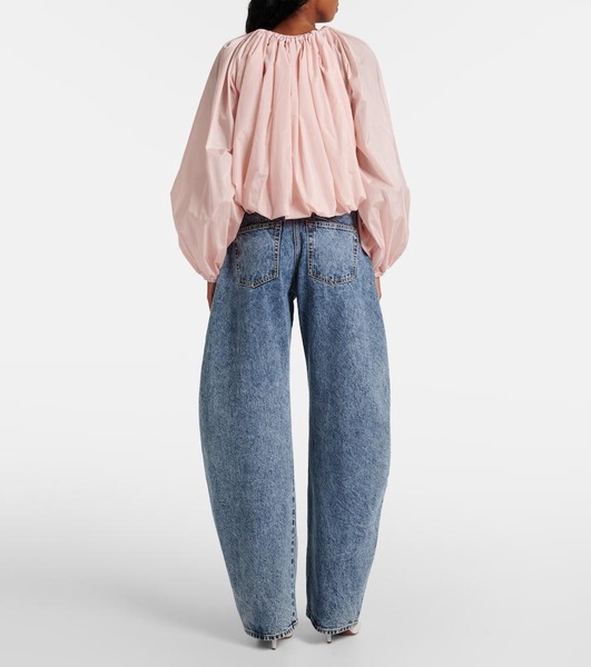 Pleated cropped jacket
