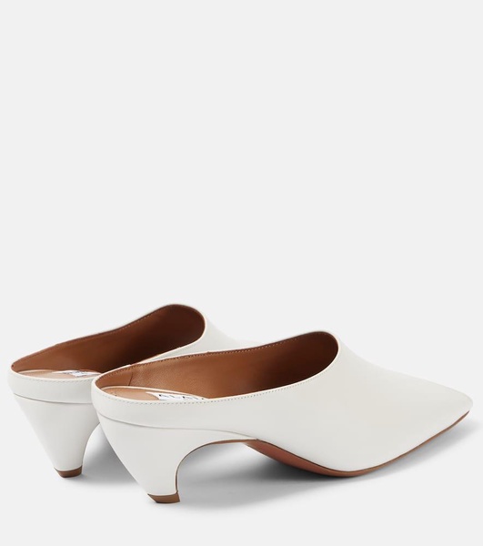 Spike 55 leather peep-toe mules