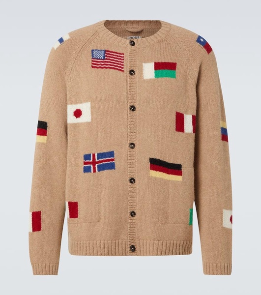 Round-The-World alpaca and wool cardigan