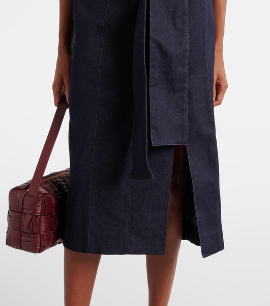 Denim midi dress