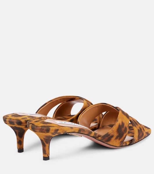 Divine 50 leopard-print suede mules