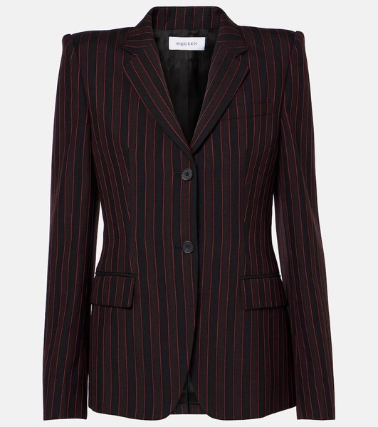Striped wool blazer
