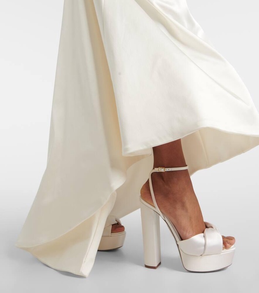 Bridal Olie 140 satin platform sandals