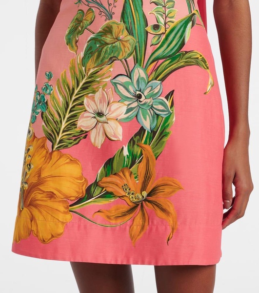 Anika floral linen minidress