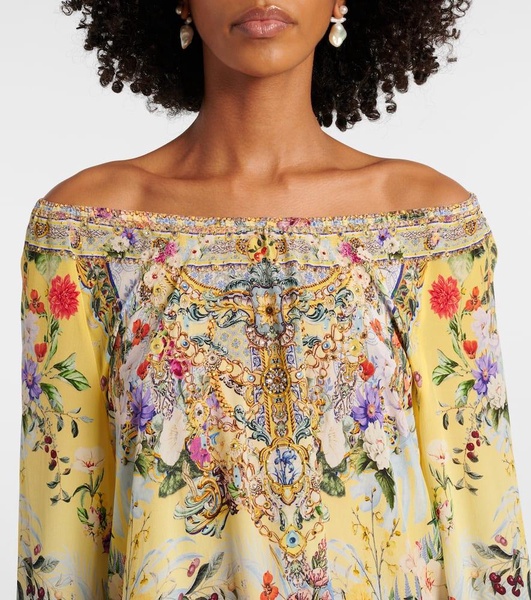Flor Fantástica floral silk minidress