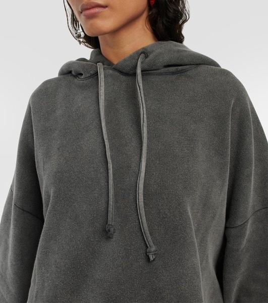 Cropped cotton hoodie