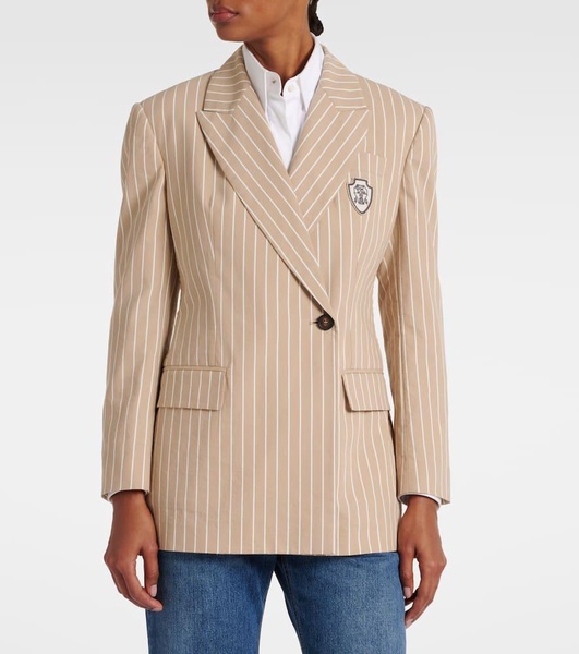 Cotton and silk blazer