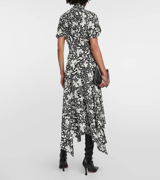 Floral silk midi dress