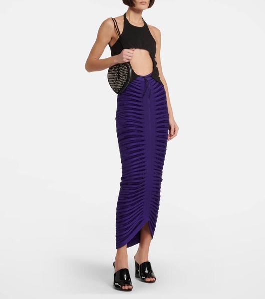 Halter neck ruched cotton top