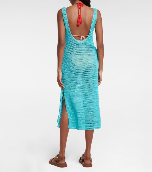 Athena crochet cotton midi dress