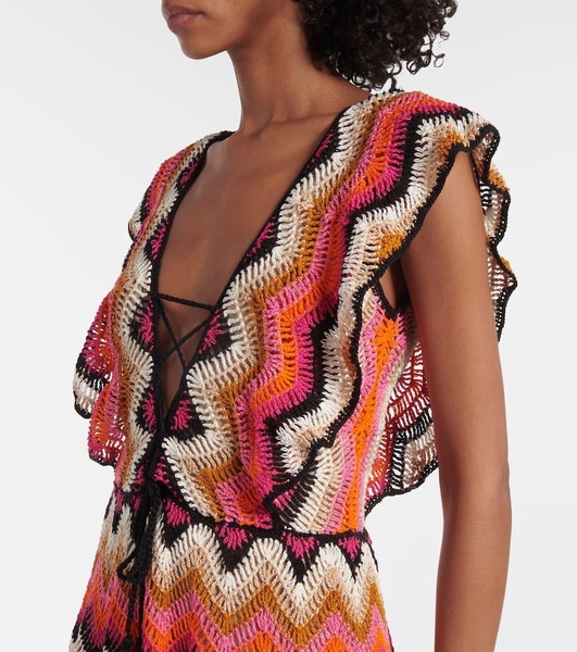 Melissa cotton crochet minidress